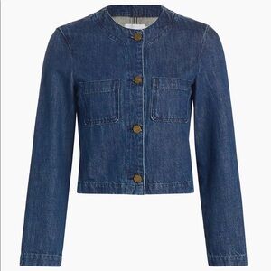NWT Frame Collarless Denim Jacket